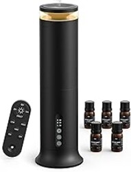 XEITIN Waterless Diffuser with 5 Hotel-inspried Scent Oil - Cold Air Diffuser Up to 2000 Sq.ft for Large Home Office Hotel and Spa, Remote & Panel Control, 4 Timer 3 Scent Intensity Models, 3.4 fl oz
