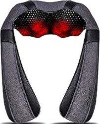 Mirakel Mothers Day Gifts for Mom Wife Women, Neck Massager for Pain Relief Deep Tissue, Electric Shiatsu Shoulder & Back Massager with Heat, Fathers Day Dad Gifts for Husband Men (NOT Cordless)