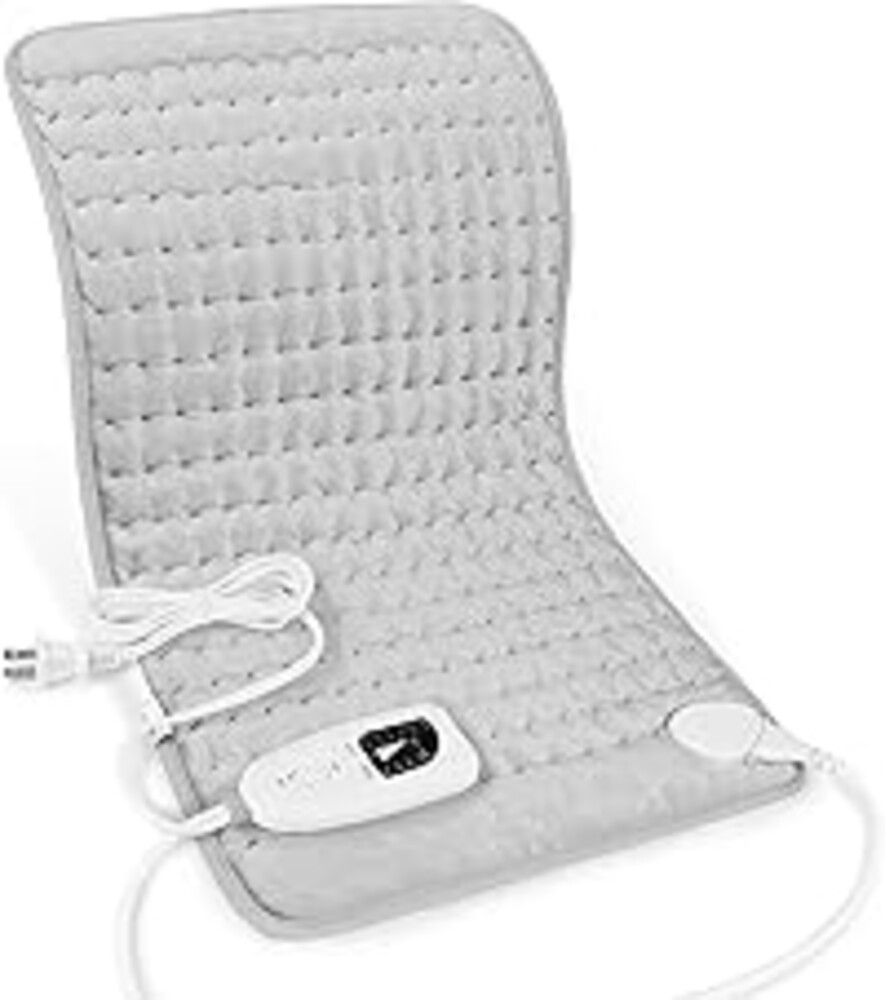 Deepsoon Heating Pad,Electric Heating Pads for Back,Neck,Moist Heating Pad for Abdomen Shoulder Knee Legs,Dry/Moist Heat&Auto Shut Off,Mother's Day Birthday for Men and Women,Light Gray,24x12 Inch