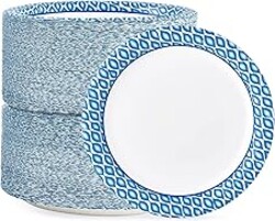 MUCHII 8.375 Inch Disposable Paper Plates, 300 Count Soak and Cut Proof Printed Paper Plates for Daily Use, Holiday for Family Gatherings, Parties, Picnic