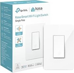 Kasa Smart Light Switch HS200, Single Pole, Needs Neutral Wire, 2.4GHz Wi-Fi Light Switch Works with Google Home, UL Certified, No Hub Required, White