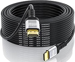 Soonsoonic 4K HDMI Cable 50Ft | High Speed HDMI 2.0 Cable 4K@60Hz 2K 1080P 3D ARC Ethernet | for UHD TV Monitor Laptop Xbox PS4/PS5 (15m)