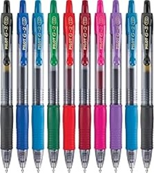Pilot G2 Premium Retractable Gel-Ink Rolling Ball Pens, Bold Point (1.0mm), 1.0 Gel Pens, Assorted, 10-Pack - Ideal for School, Journaling, & Office Writing