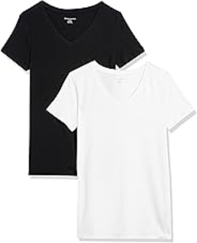 Amazon Essentials Women's Regular-Fit Short-Sleeve T-Shirt (Crewneck and V-Neck Options), Multipacks