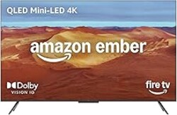 Amazon Ember 85" Mini-LED Series with Fire TV (newest model), QLED 4K UHD smart TV, Dolby Vision IQ, 144hz gaming mode, Ambient Experience, find shows faster with Alexa+