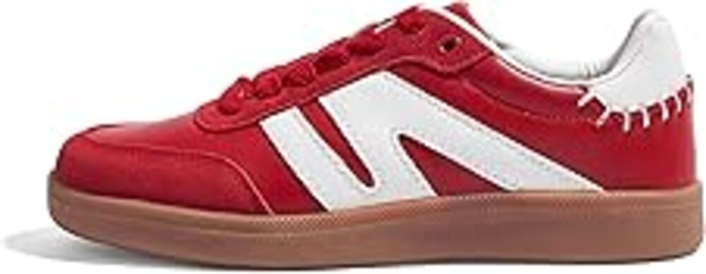LUCKY STEP Women Classic Retro Gum Sole Fashion Sneakers Casual Tennis Skate Shoe Genuine Leather Walking Footwear Anti Slip Trainers
