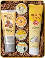 Burt's Bees Mothers Day Gifts Ideas - Classics Set, 6 Products in Giftable Tin – Cuticle Cream, Hand Salve, Lip Balm, Res-Q Ointment, Hand Repair and Foot Cream