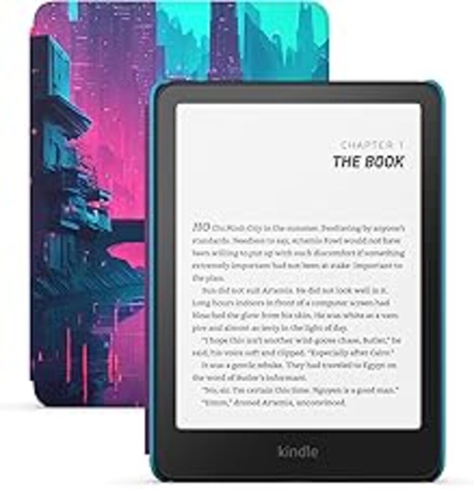 Amazon Kindle Paperwhite Kids 16GB (newest model) – larger 7" glare-free display – Kids read an average of 1+ hour per day with Kindle – Cyber City
