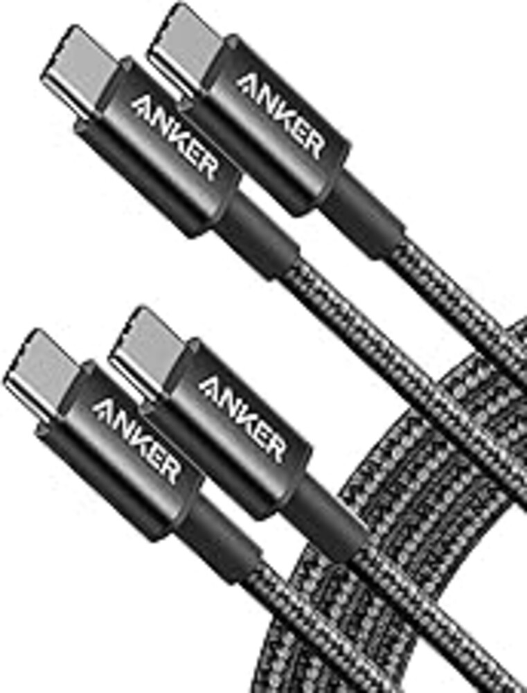 Anker USB C to USB C Cable, Type-C 60W Fast Charging Cable (6 FT, 2Pack) for iPhone 17 Series, iPad mini 6 and More (Black)