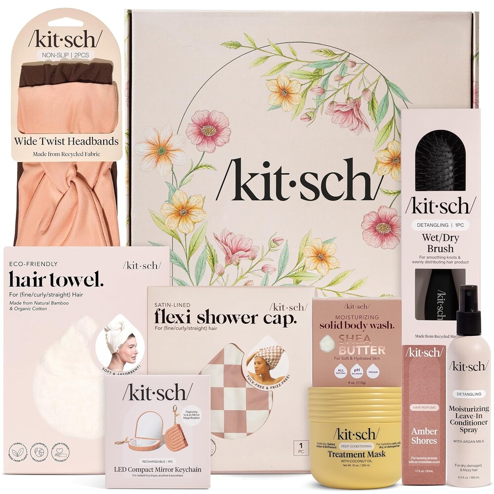 Kitsch Mother's Day Bundle Gift Box - Spa Set for Women Gift with Hair & Body Essentials - A Luxury Self Care Bundle, Perfect as Birthday Gifts Boxes For Women or as Mothers Day Gift