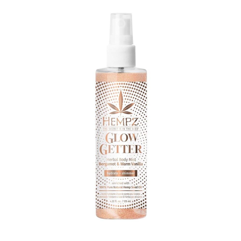 Hempz NEW Glow Getter Hydrating Body Mist, Perfume Shimmer Spray with sparkle 4.22 oz.