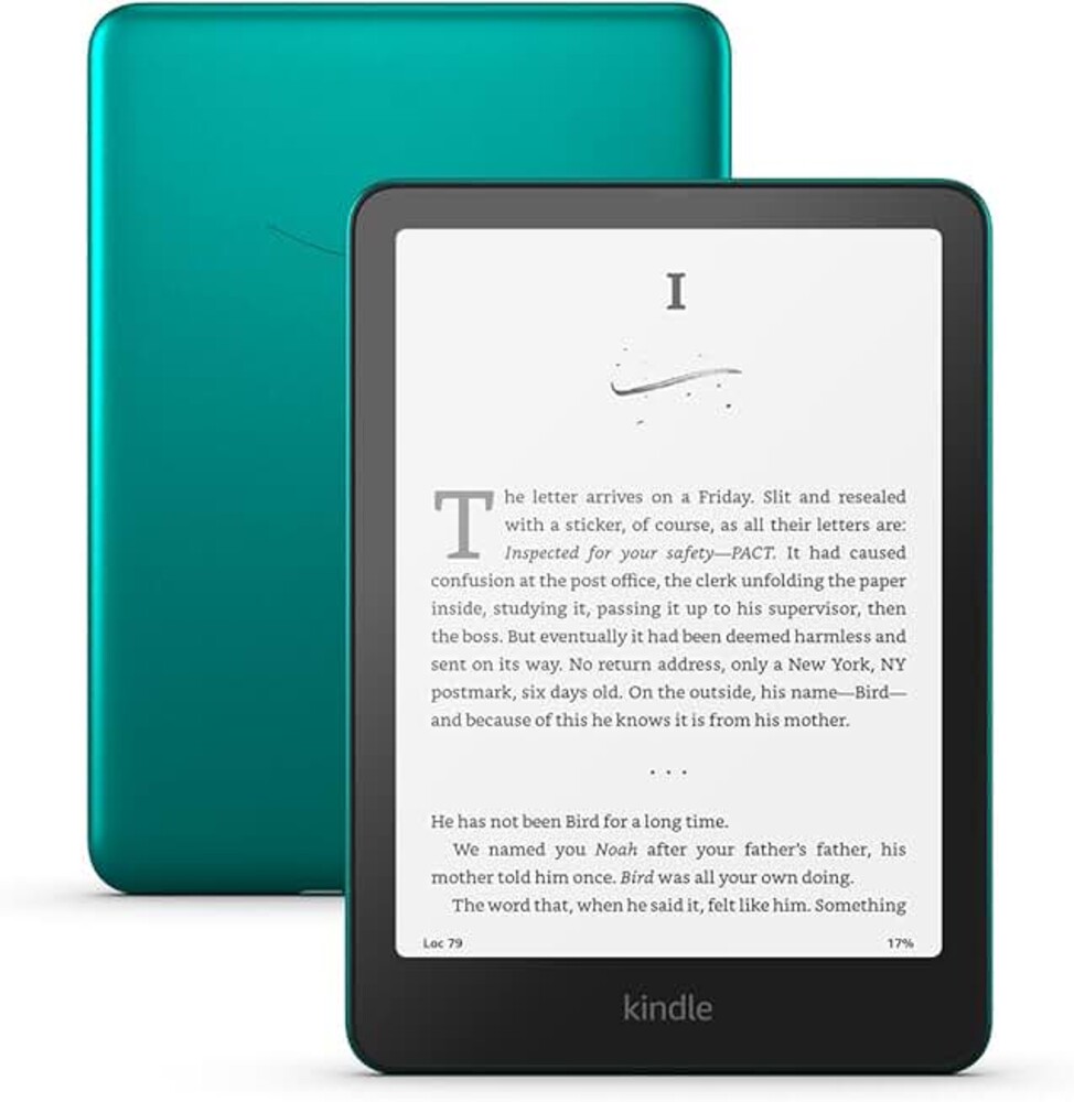 Amazon Kindle Paperwhite Signature Edition 32GB (newest model) – 20% faster with auto-adjusting front light, wireless charging, and weeks of battery life – Metallic Jade Recycled Content Certification for Electrical and Electronic Equipment