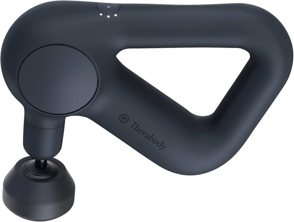 TheraGun Therabody Relief - Quiet Deep Tissue Therapy Massage Gun - Bluetooth Enabled, Electric Percussion Massage Gun &amp; Personal Massager for Pain in The Neck, Back, Leg, Shoulder and Foot (Black)
