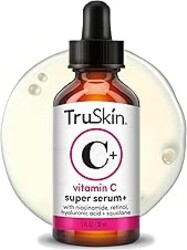TruSkin Vitamin C Super Serum for Face - Five Skin Benefits in One Serum with Vitamin C, Retinol, Niacinamide, Hyaluronic Acid & Squalane - Brighten, Firm & Smooth the Look of Skin - 1 fl oz