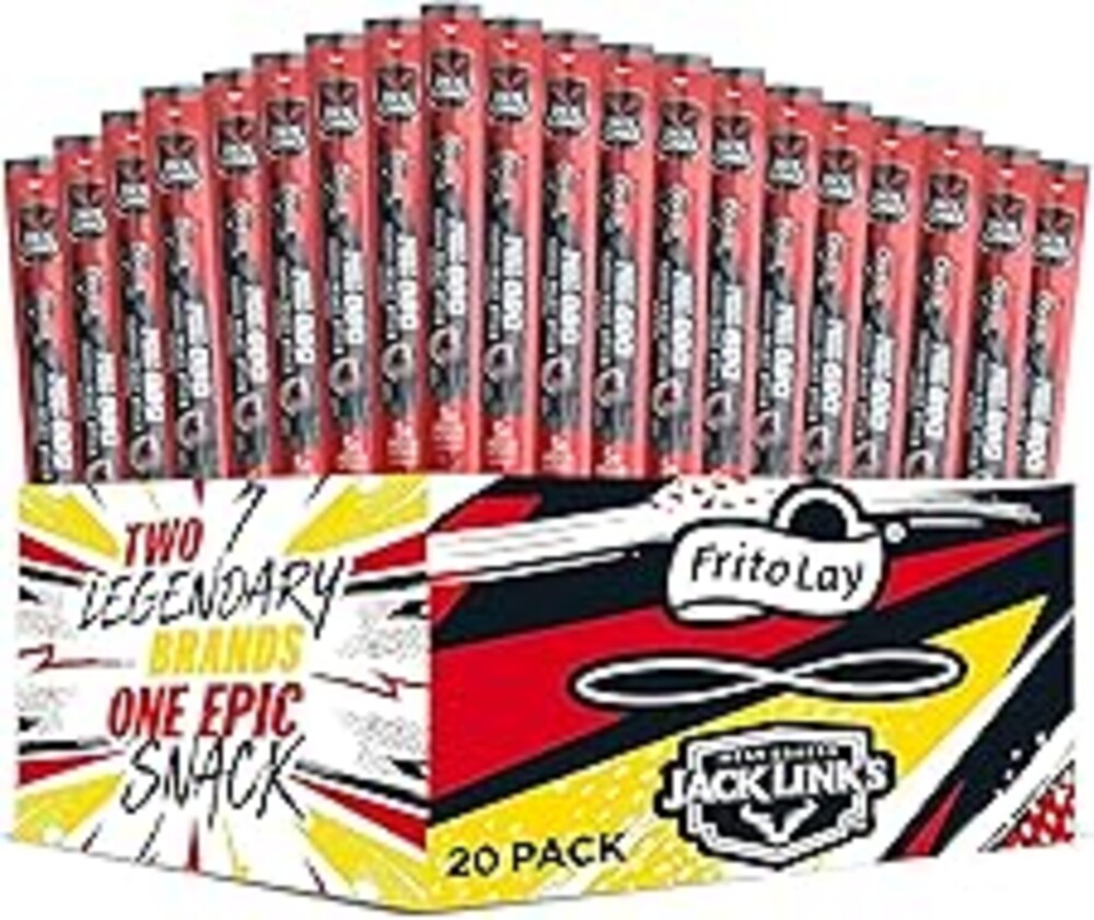 Frito Lay Jack Link's Doritos Meat Sticks, Sweet & Tangy BBQ, 0.92 oz Sticks (20 Pack)