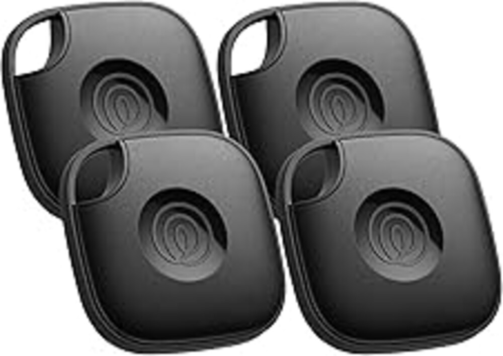 Life360 Tile - Bluetooth Tracker, Keys Finder and Item Locator for Keys, Bags and More. Phone Finder. Both iOS and Android Compatible. 4-Pack (Black)