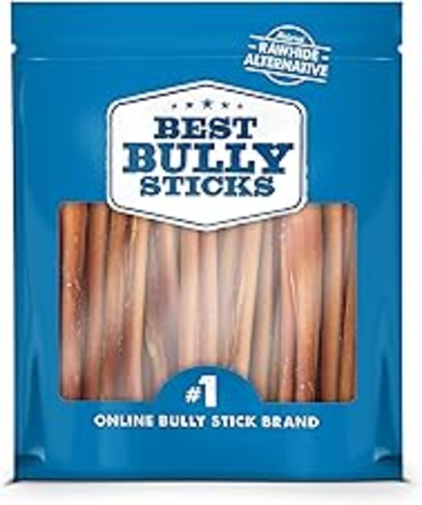 Best Bully Sticks 6 Inch Odor-Free Bully Sticks - 20 Count (Pack of 1) - Bulk Bag, Odorless Natural Grass-Fed Beef, Easily Digestible, No Grain or Rawhide, Ideal for Big Breeds