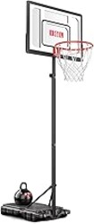 IGL Kids Basketball Hoop Outdoor Adjustable, 33 Inch Portable Basketball Goal with PC Backboard, Fillable Base & 40 lb Weight Ball for Backyard & Driveway