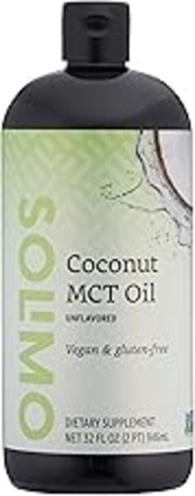 Amazon Brand - Solimo MCT Liquid Coconut Oil, Unflavored, Vegan & Gluten-free, 32 fl oz