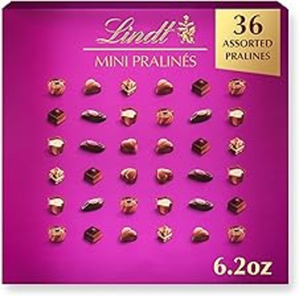 Lindt Mini Pralines, Assorted Chocolate Candy Pralines With Premium Filling, Great For Gift Giving, 6.2 oz. Gift Box