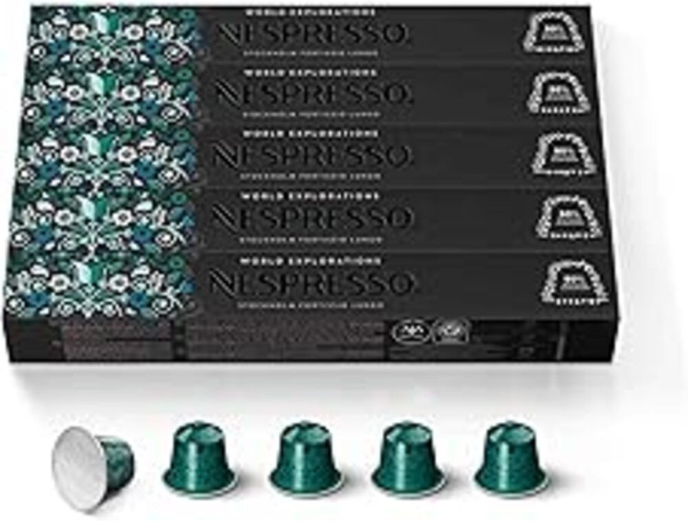 Nespresso Capsules Original Line, Stockholm Fortissio Lungo, Dark Roast Coffee, 50 Count Coffee Pods