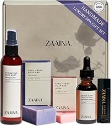 ZAAINA Spa Gifts for Women - Mother's Day Gifts for Mom, Relaxaing Spa Gift Basket, Pampering At Home Natural Bath & Body Self Care Spa Package for Mom Wife, Birthday Gifts for Women