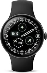 Google Pixel Watch 4 (45mm) - Android Smartwatch - Heart Rate,Sleep & Fitness Tracking -40-Hour Battery -Google AI -Matte Black Aluminum Case - Obsidian Active Band - Wi-Fi-Google Pixel Watch app