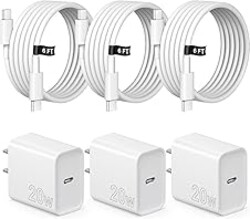 iPhone 17 16 15 Charger Fast Charging 3 Pack USB C Charger Block Type C Chargers 6FT Cord Wall Chargers Compatible with iPhone Air/17/17 Plus/17 Pro/17 Pro Max/16/16 Plus/16 Pro/16 Pro Max/15 Pro Max
