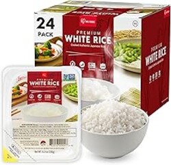 IRIS Instant White Rice (24 Pack), Ultra Premium Japanese Short Grain Sushi Sticky Rice, Microwave for 80 seconds, Non-GMO Gluten Free Vegan, Grown Polished and Packed in Japan