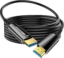 DGHUMEN Fiber Optic HDMI Cable 100 FT, 8K@60Hz 4K@240Hz, Thin Extra Long HDMI Cable 48Gbps Ultra High Speed, Dynamic HDR, eARC, HDCP 2.2&2.3, 3D, Compatible for PS4/5/Xbox/TV/Laptop/Monitor