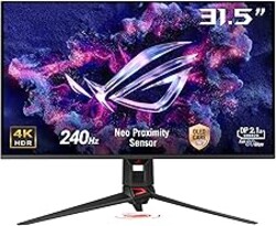 ASUS ROG Swift 32” 4K OLED Gaming Monitor (PG32UCDMR) ― 4K (3840 x 2160), QD-OLED, 240Hz, 0.03ms, G-SYNC Compatible, 99% DCI-P3, USB-C 90W, DisplayWidget, DisplayPort 2.1, 3 yr Warranty