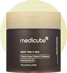 medicube Toner Pads Deep Vita C Facial Toner Pad for Uneven Skin Tone & Texture | Vitamin Water and 3 Types of Vitamin, Deeply Hydrating & Resurfacing Pad | Korean Skin Care, 70 Pads (1 Pack)