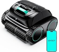 (2026 Upgrade) WYBOT C1 Cordless Robotic Pool Vacuum for Inground Pools, Above Ground Pool Cleaner 4-in-1 Wall & Waterline Cleaning Up to 1,614sq.ft, 150mins Runtime, Smart App Navigation, Black