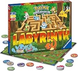 Ravensburger Labyrinth Pokemon Board Game - A Strategic Maze Adventure for Family Nights & Pokemon Parties - Includes Pikachu, Bulbasaur, and More - Great Birthday Gift for Kids Ages 7 and Up