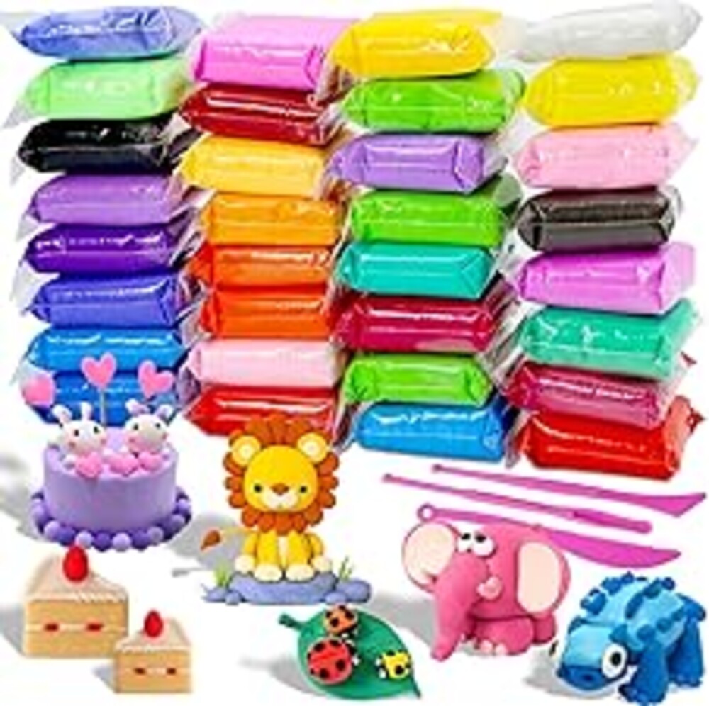 MuseLuxe Air Dry Clay - 32 Colors Modeling Clay Kit with 3 Sculpting Tools,Safe & Non-Toxic,DIY Magic Gifts Toys for Boys,Girls,Kids