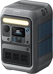 Anker Portable Power Station SOLIX C300, 288Wh LiFePO4 Backup Battery, 300W Solar Generator, 140W Two-Way Fast Charging, for Camping, Hunting, Travel, Blackout & Emergencies (Solar Panel Optional)