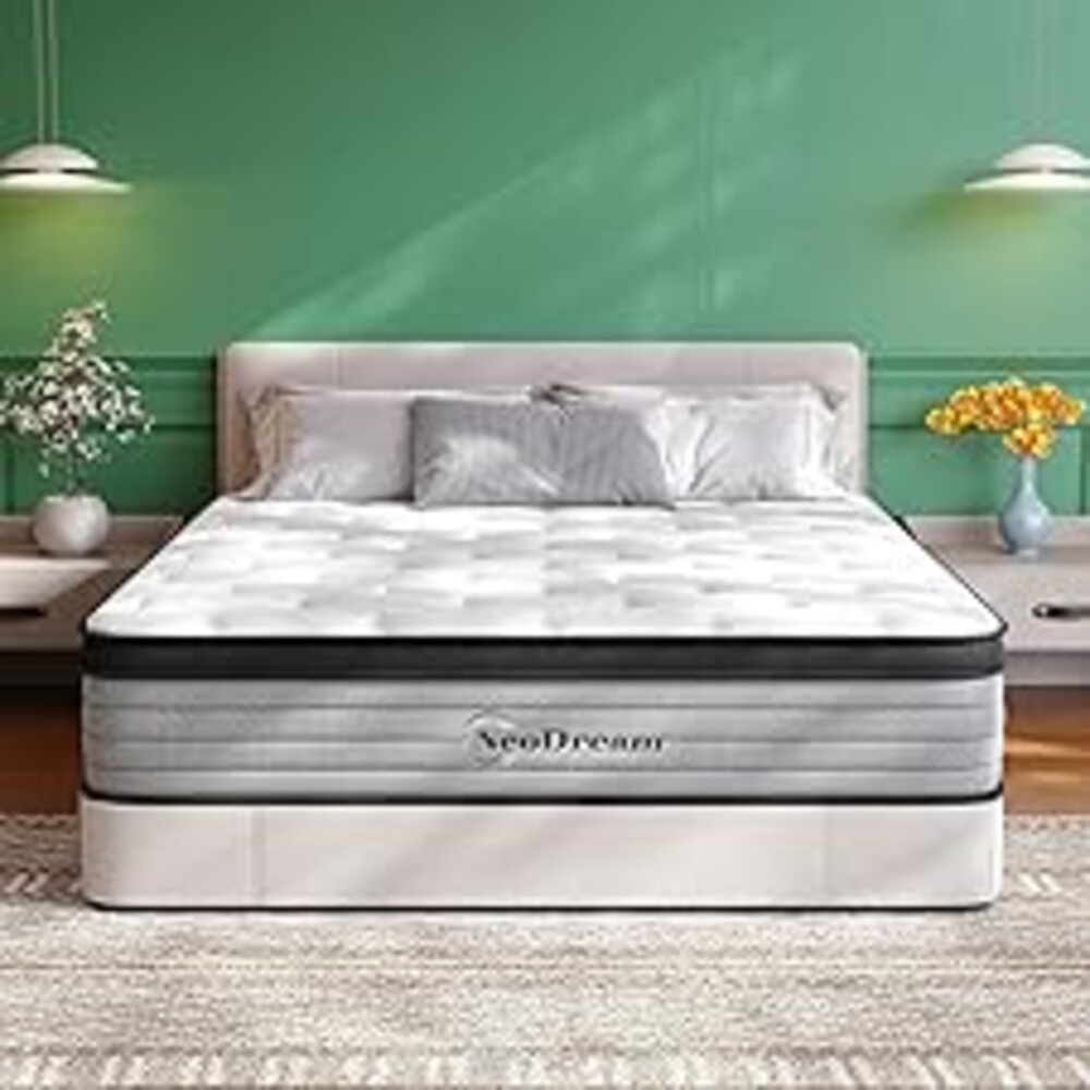 King Mattress, 14 Inch King Size Mattress in a Box, Hybrid Matress with Memory Foam & Individual Pocket Springs, Medium Firm Feel, Edge Support, Motion Isolation, Pressure Relief, CertiPUR-US