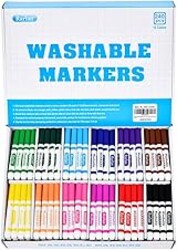 Rarlan Washable Markers Bulk, Markers for Kids, Bulk pack, 12 Colors, 240 Count