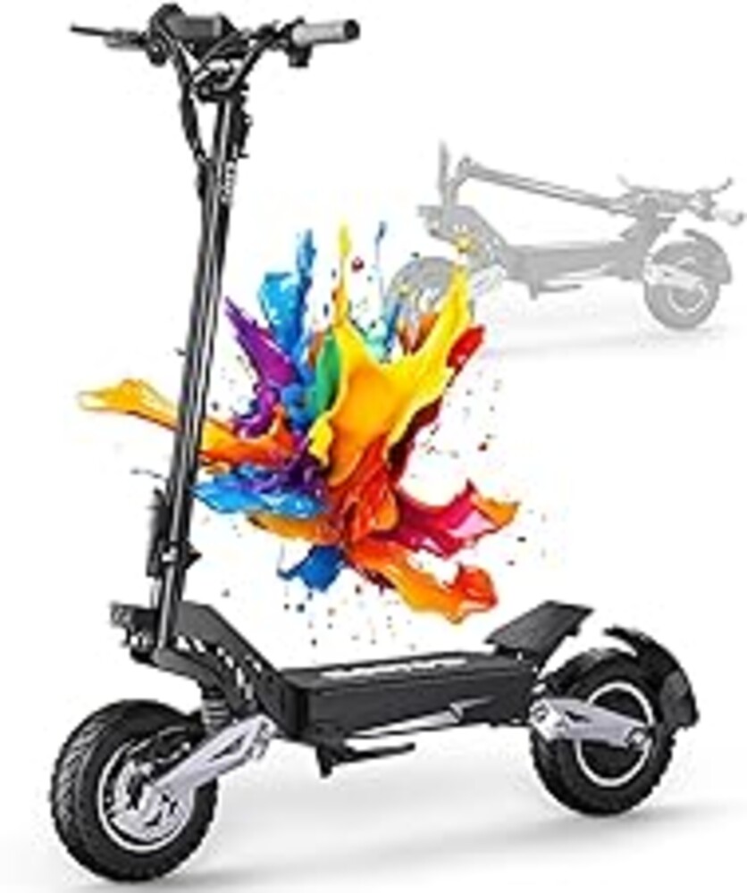T10 Electric Scooter for Adults, 48V 18AH Battery Up to 46 Miles Long Range & Powerful Motor, 34 MPH Max Speed, 11 Inch All-Terrain Tires Folding Commuter E Scooter with Dual Suspension & LCD Display