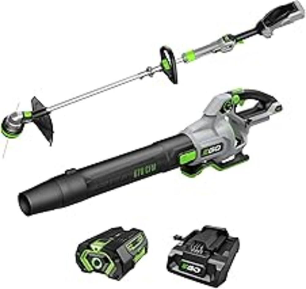 EGO POWER+ Combo, Cordless Trimmer and Blower, 15" Trimmer for Weeds and Grass with POWERLOAD and Cordless Electric 670 CFM Blower, Includes 56V 4.0Ah Battery and Charger - ST6703LB