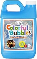 Lulu Home 33.8 OZ/1 L Concentrated Bubble Solution, Refill for Bubble Machines, Giant Wands, and Blowers - Up to 2.5 Gallons for Kids' Birthday Parties