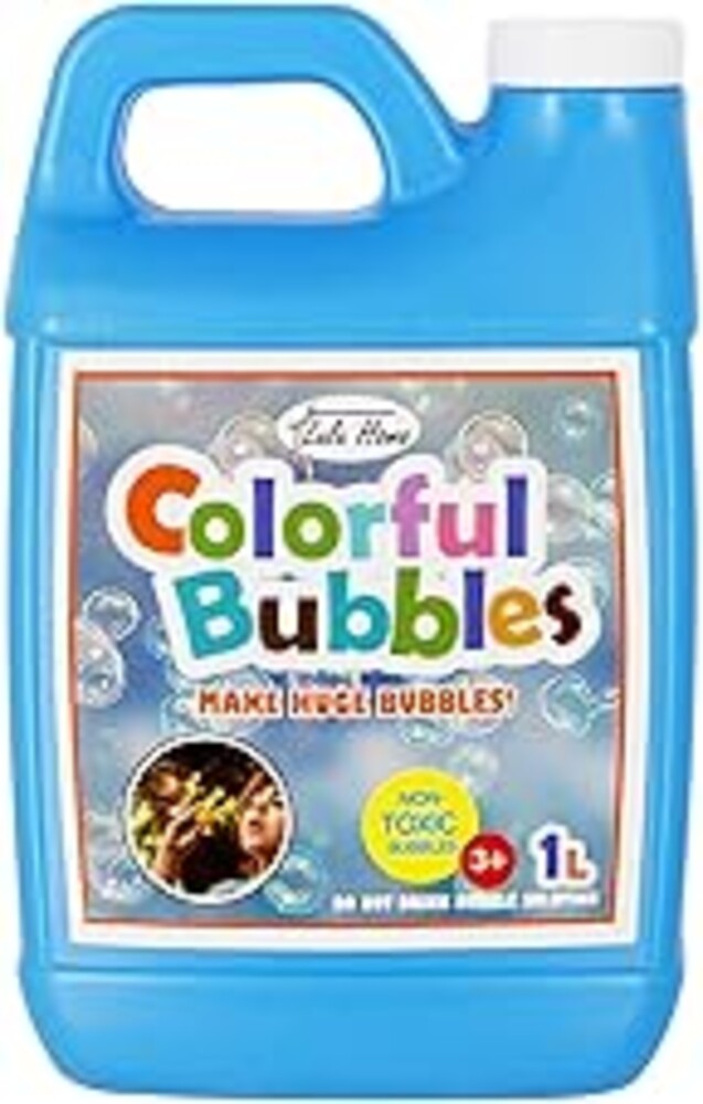 Lulu Home 33.8 OZ/1 L Concentrated Bubble Solution, Refill for Bubble Machines, Giant Wands, and Blowers - Up to 2.5 Gallons for Kids' Birthday Parties