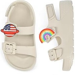 ChayChax Toddler Boys Girls Double Buckle Sandals Children's Adjustable Back Strap Water Sandal