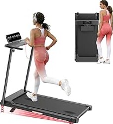 Walking Pad Treadmill with Handle Bar & Incline, 0.6-10MPH Portable Small Treadmills for Home Small, 3.5HP Walking Pad Treadmill with Incline, 400LBS Electric Mini Treadmills for Home Exercising
