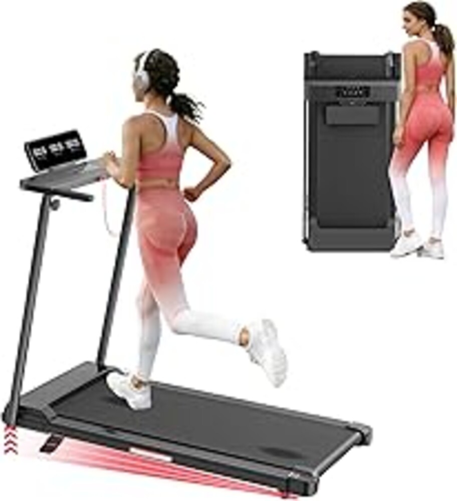 Walking Pad Treadmill with Handle Bar & Incline, 0.6-10MPH Portable Small Treadmills for Home Small, 3.5HP Walking Pad Treadmill with Incline, 400LBS Electric Mini Treadmills for Home Exercising