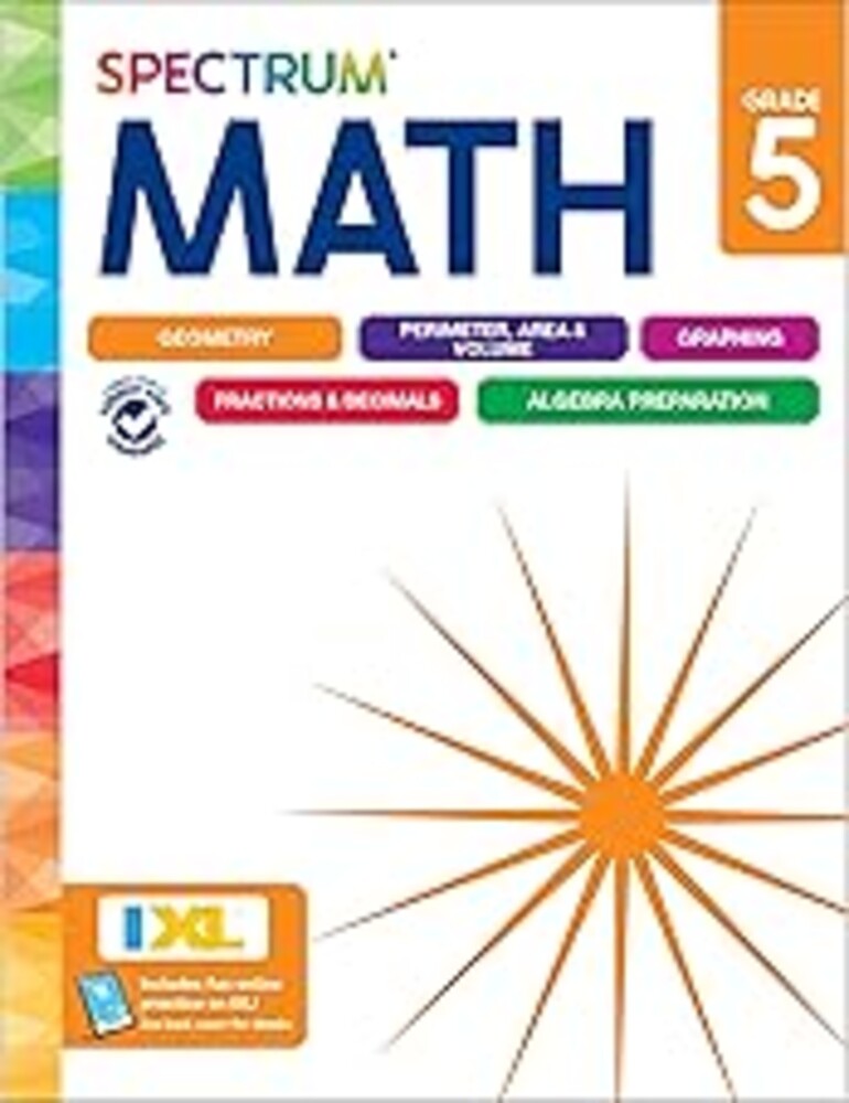Spectrum 5th Grade Math Workbooks, Mathematics Activity Book for Kids Ages 10-11, Geometry, Fractions, Decimals, Algebra Prep, and More, Classroom and Homeschool Curriculum