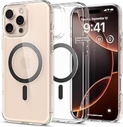 Spigen for iPhone 16 Pro Case, Ultra Hybrid MagFit [Anti-Yellowing] [Compatible with Magsafe] - Carbon Fiber