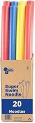 In The Swim Pool Noodles – Soft Large Foam Noodles for Extra Buoyancy - Floating Training Device, Exercise Aid, Pool Toy - 7 Color Patterns - 20 and 40 Packs