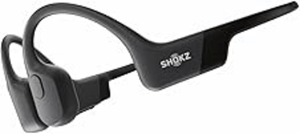 SHOKZ OpenRun Bone Conduction Open-Ear Bluetooth Sport Headphones, Running Workout Bundle with Waterproof Carrying Case & Sweat Headband, IP67 Sweat Resistant, 8H Playtime, Mic, Black