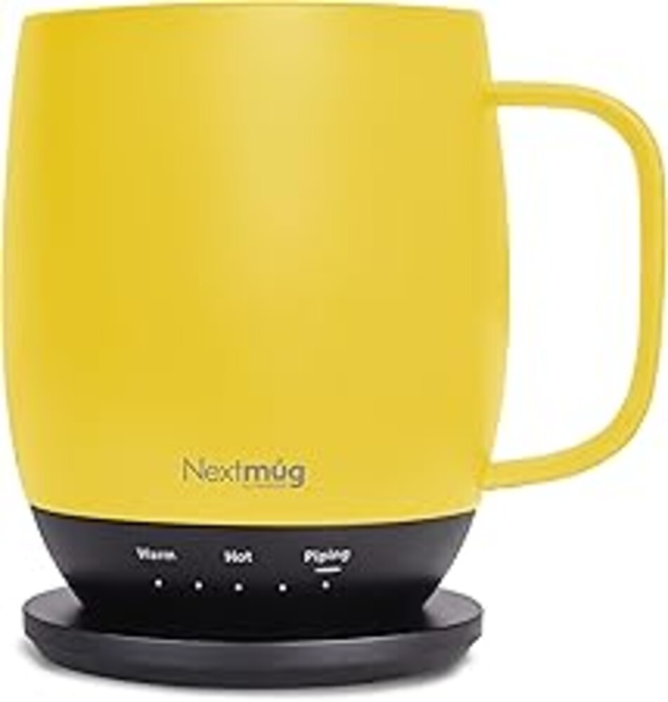 Nextmug - Temperature-Controlled, Self-Heating Coffee Mug (Sunshine - 14 oz.)